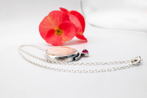 ασημενιο χειροποιητο κολιε με σκαλεσιτη και ζαφειρι