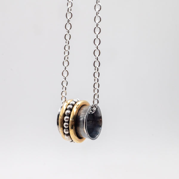 κολιε spinner ασημενιο 925 με ορείχαλκο