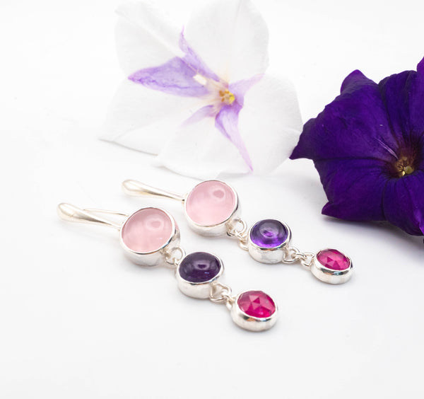 ασημενια σκουλαρικια με πετρες