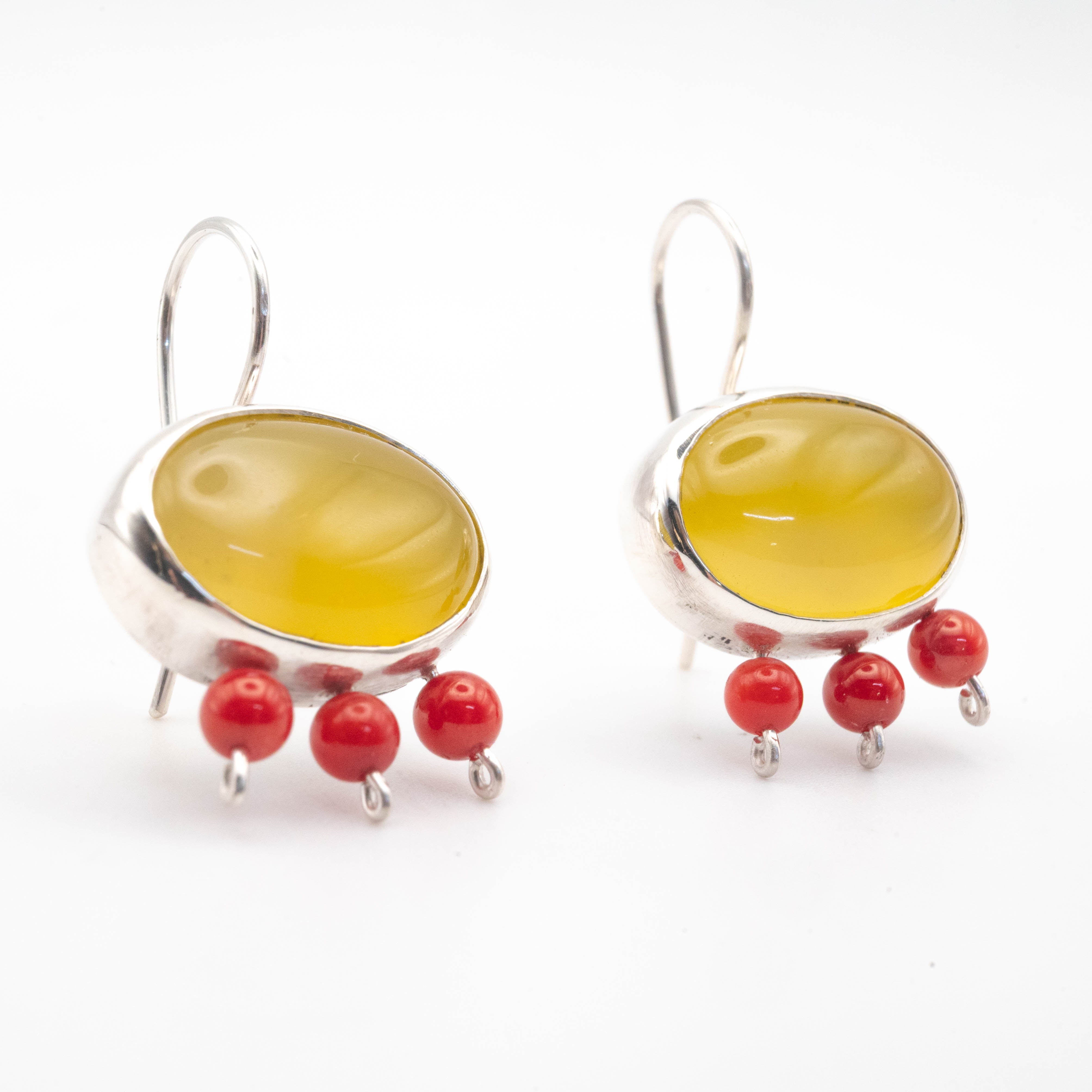 bohoασημενια σκουλαρικια χειροποιητα