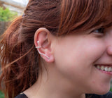 μοντέρνο ασημένιο σκουλαρίκι για όλο το αυτί