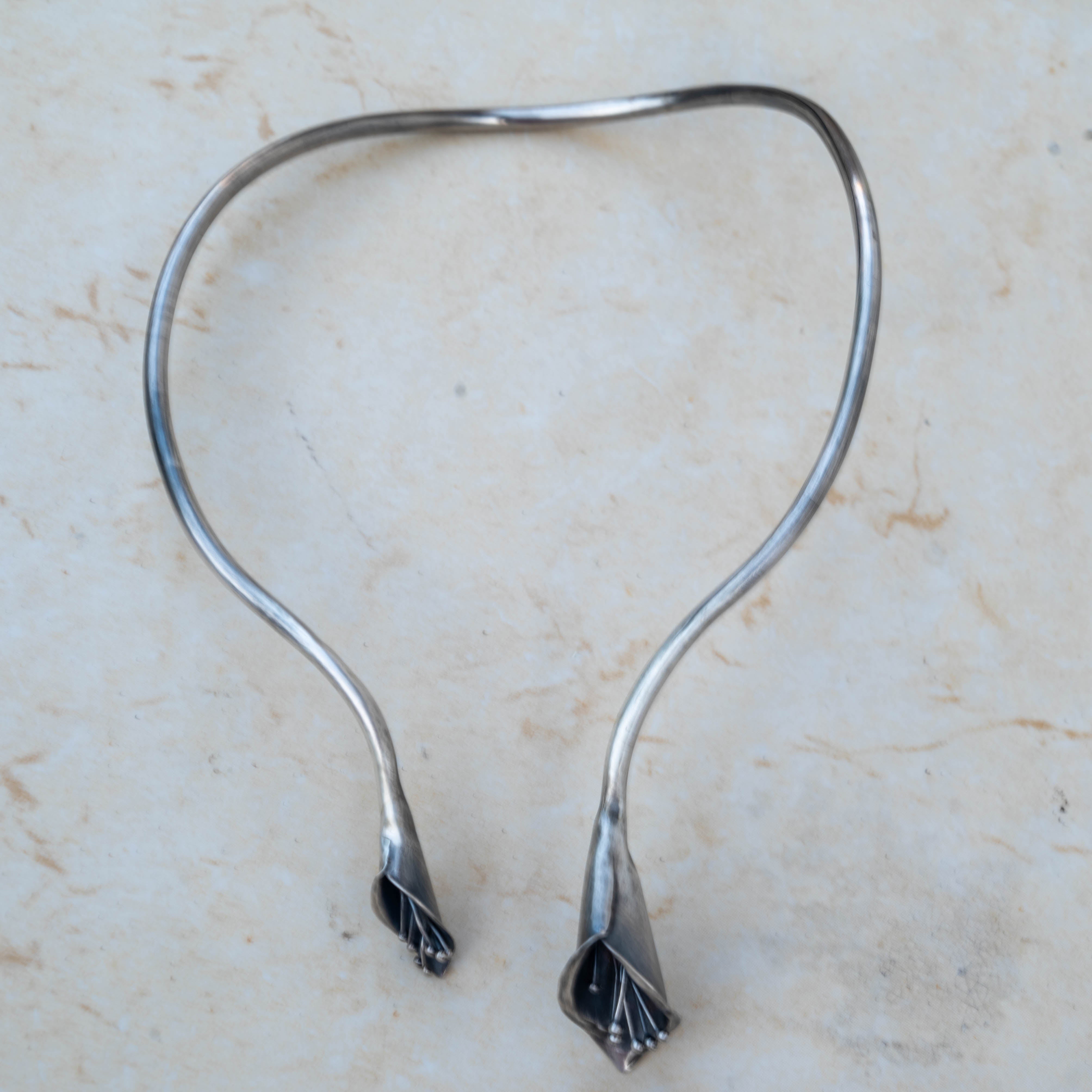 χειροποιητο ασημενιο κολιε