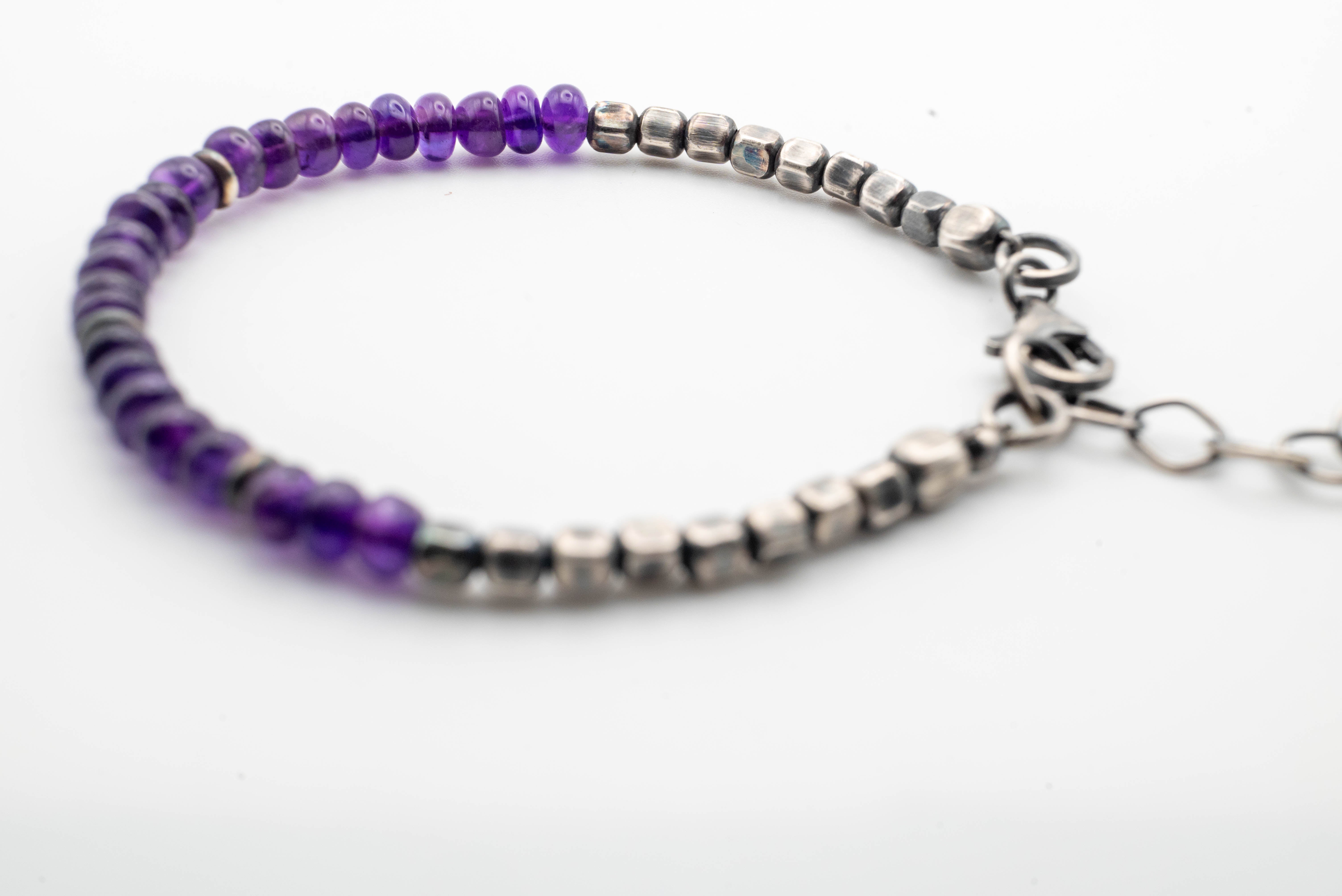 ασημενιο βραχιολι με αμεθυστο