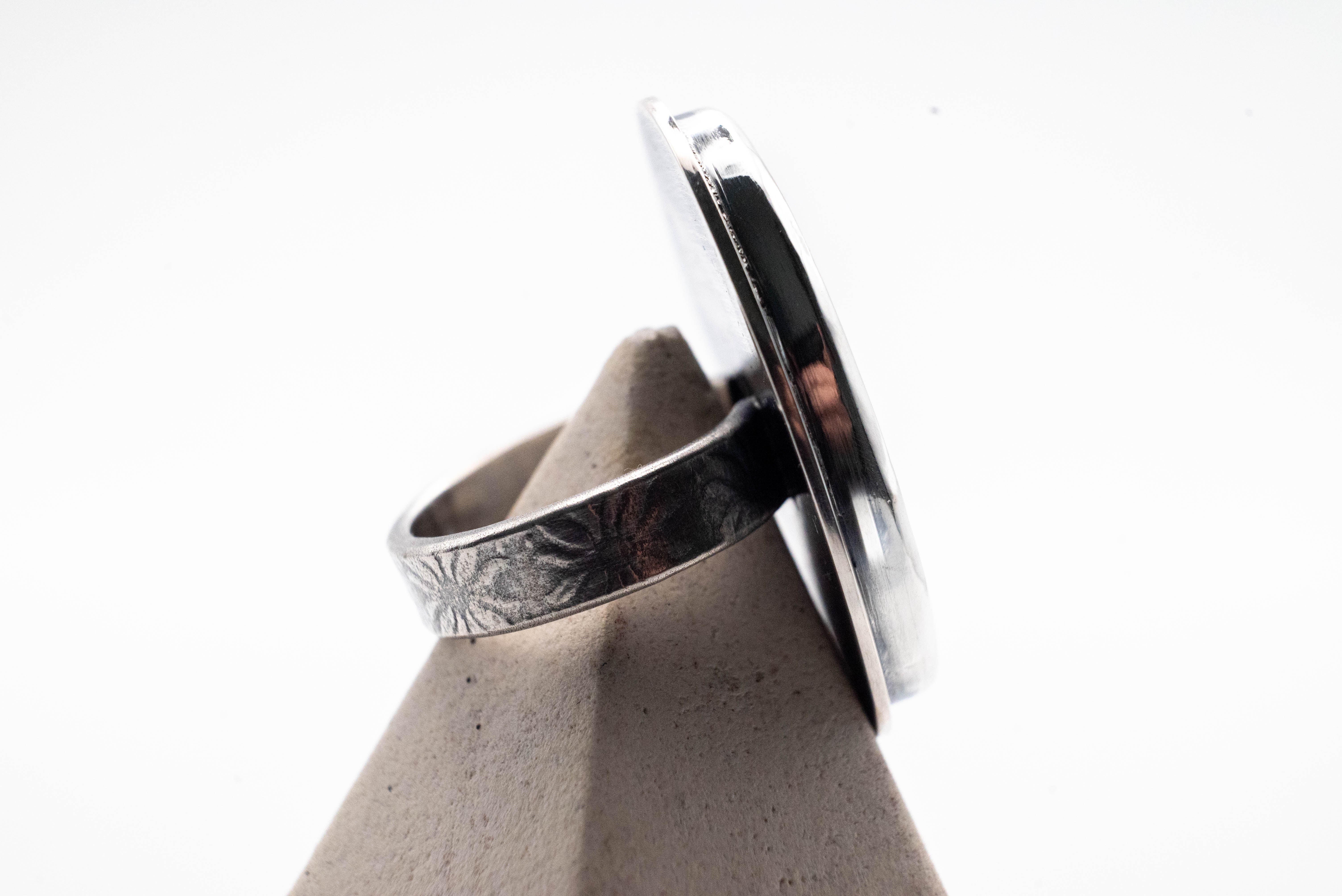 Ασημένιο χειροποίητο δαχτυλίδι με Apache Gold πέτρα