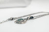Handmade silver necklace with Green Kyanite