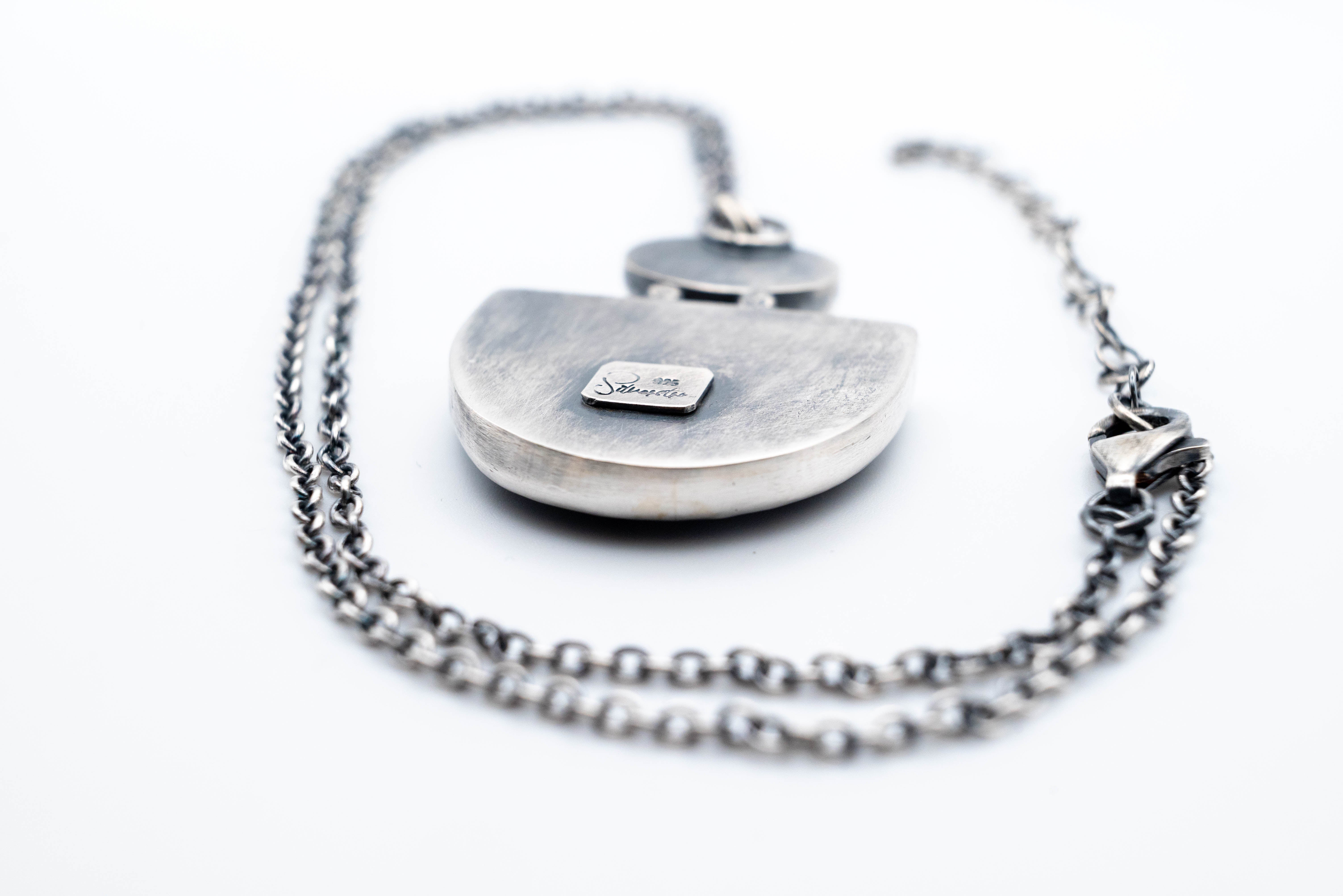 Ασημένιο κολιέ χειροποίητο με Ημιπολύτιμες πέτρες