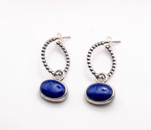 ασημενια σκουλαρικια με ημιπολύτιμες πετρες