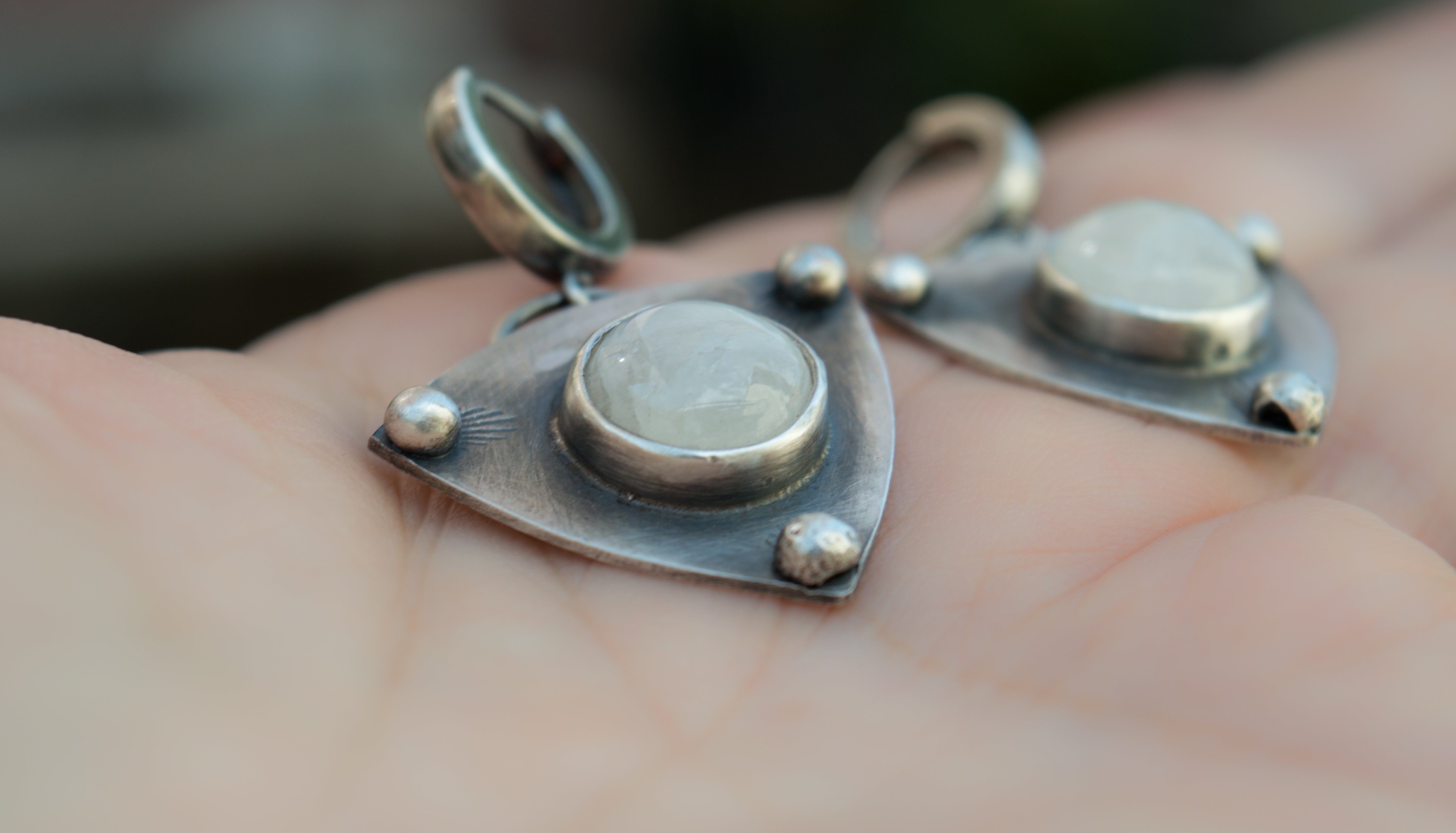 ασημένια σκουλαρίκια χειροποίητα