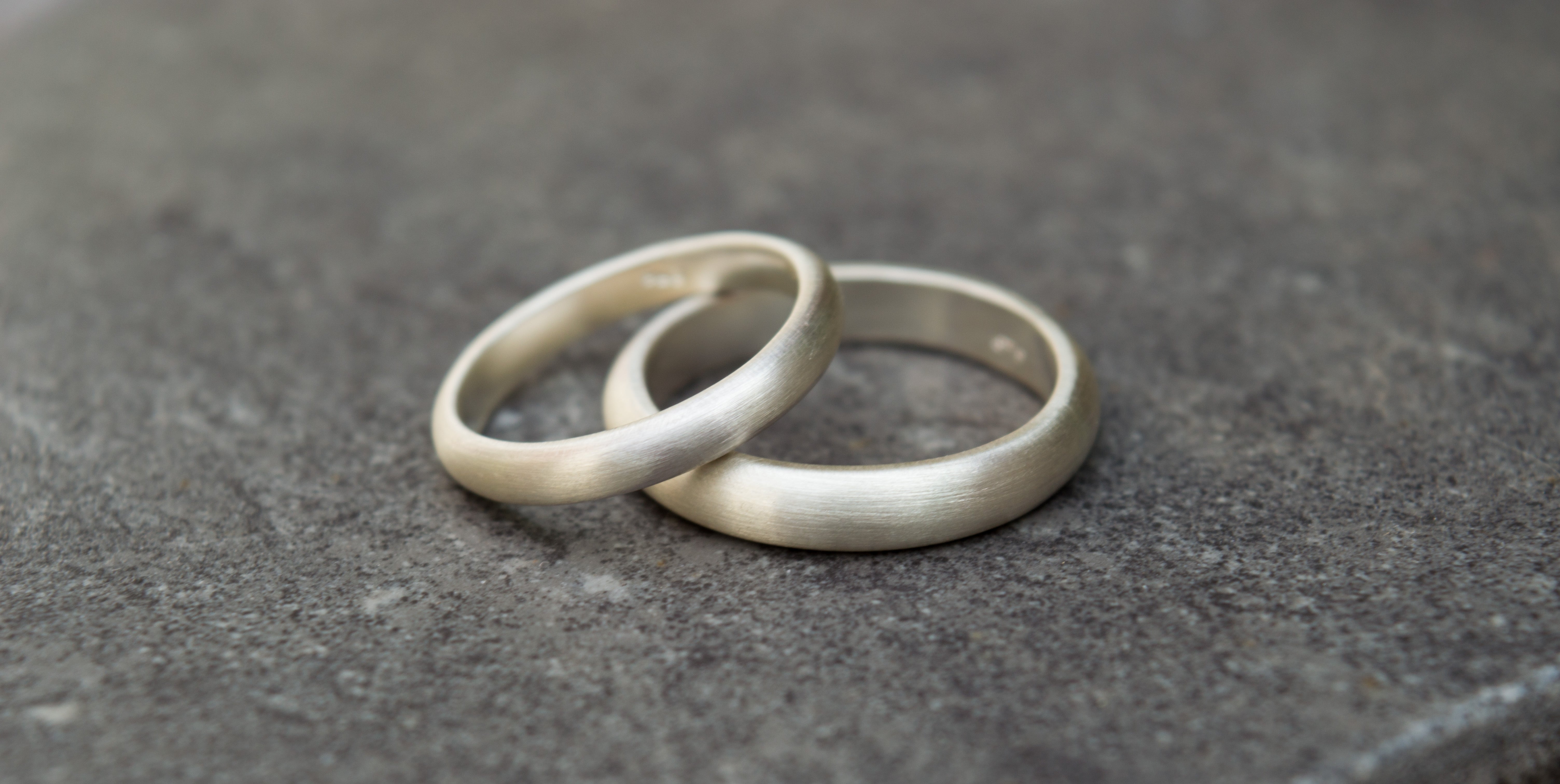 Handmade Silver wedding rings