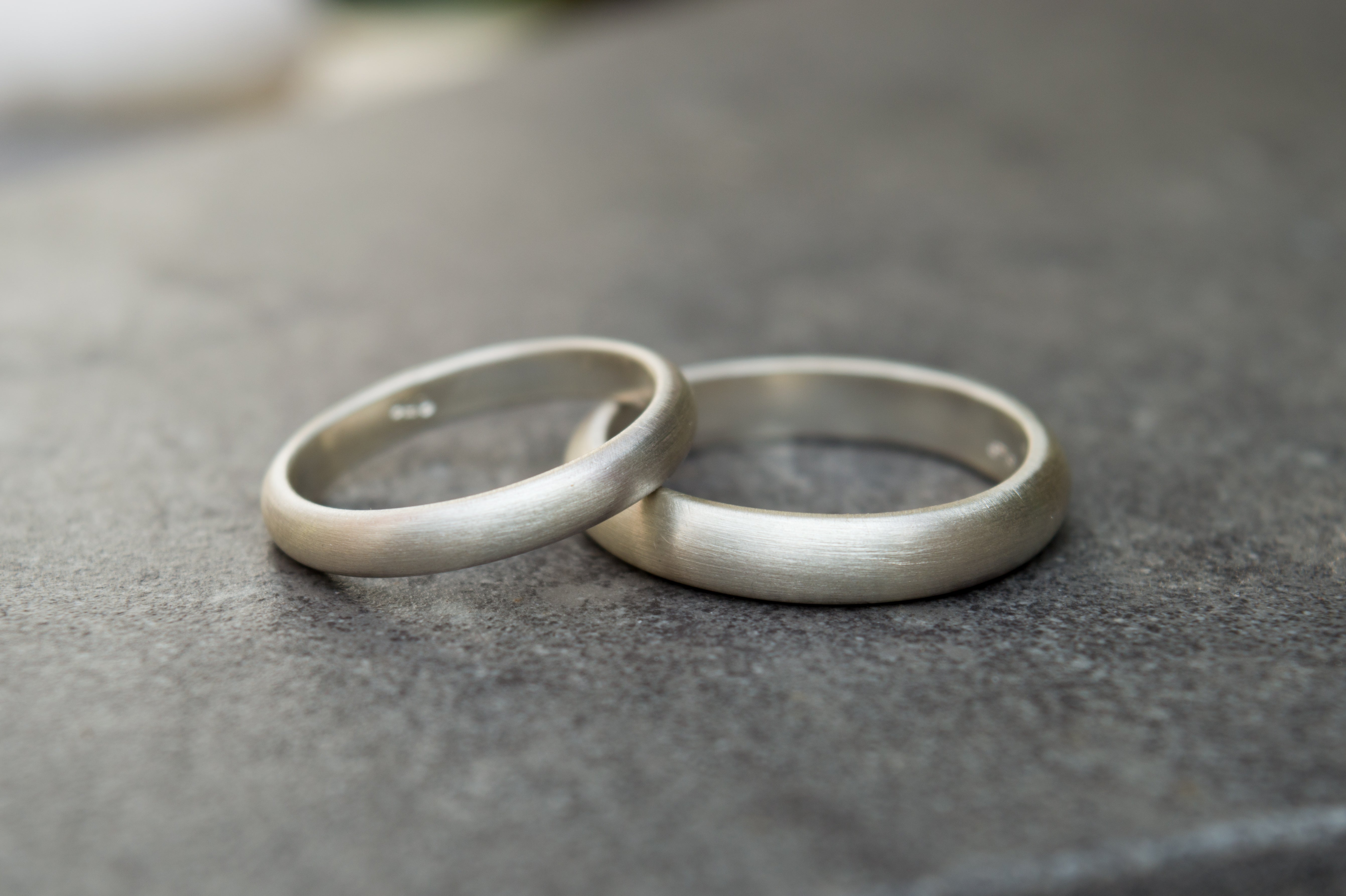 Handmade Silver wedding rings