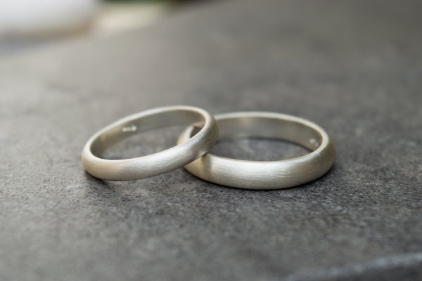 Handmade Silver wedding rings