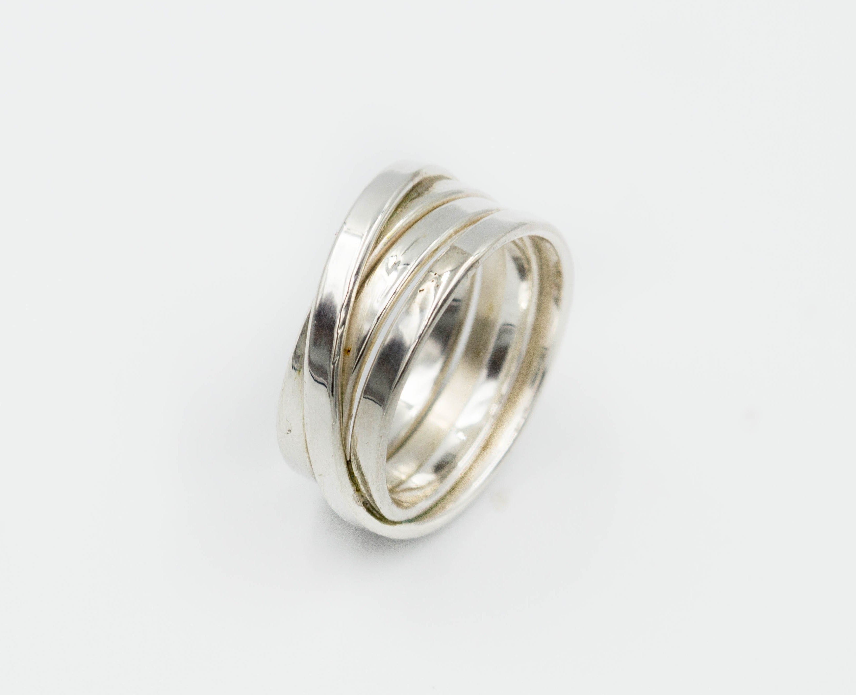 Silver wrapped ring