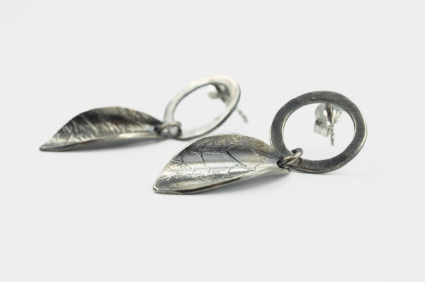 ασημενια σκουλαρικια φυλλο