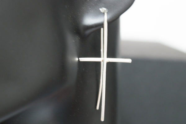 Silver Cross Earrings