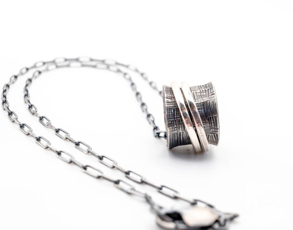 spinner δαχτυλίδια και κολιέ ασημένια χειροποίητα