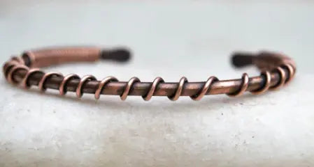 Πλεχτό Βραχιόλι και Δαχτυλίδι από Χαλκό
