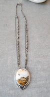 Ασημένιο 2σειρο κολιέ με Ocean Jasper ( Ιάσπις ) - SILVERstro Κοσμήματα