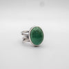 Ασημένιο δαχτυλίδι 925 με Πράσινο Φθορίτη (Green Fluorite) - SILVERstro Κοσμήματα