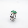Ασημένιο δαχτυλίδι 925 με Πράσινο Φθορίτη (Green Fluorite) - SILVERstro Κοσμήματα