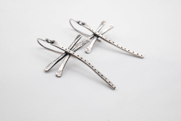 Μακριά Σκουλαρίκια με Λιβελούλα από Ασήμι 925 - SILVERstro Κοσμήματα