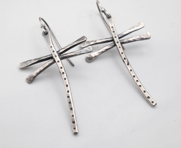 Μακριά Σκουλαρίκια με Λιβελούλα από Ασήμι 925 - SILVERstro Κοσμήματα