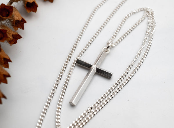 Ασημένιος Σταυρός 925 με Αλυσίδα Γκουρμέ – Unisex - SILVERstro Κοσμήματα