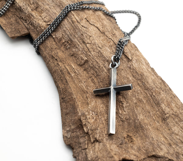Ασημένιος Σταυρός 925 με Αλυσίδα Γκουρμέ – Unisex - SILVERstro Κοσμήματα