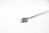 Sterling silver Garnet and gold 14k necklace