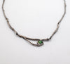  Silver Branch Necklace with Green Tourmaline