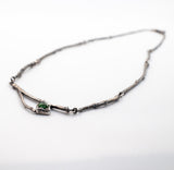  Silver Branch Necklace with Green Tourmaline