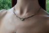  Silver Branch Necklace with Green Tourmaline