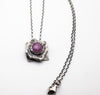 Silver necklace with Pink Sapphire