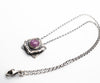 Silver necklace with Pink Sapphire