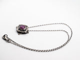 Silver necklace with Pink Sapphire