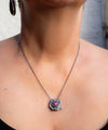 Silver necklace with Pink Sapphire