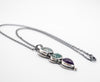 Necklace with semi-precious stones, Aquamarine, Kyanite and Amethyst