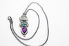 Necklace with semi-precious stones, Aquamarine, Kyanite and Amethyst