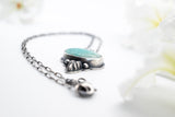 Handmade silver necklace with Amazonite