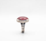 Handmade silver ring with Red Agate