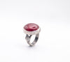 Handmade silver ring with Red Agate