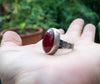 Handmade silver ring with Red Agate