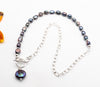 Χειροποίητο Κολιέ με Γκρι Μαργαριτάρια και Ασήμι 925