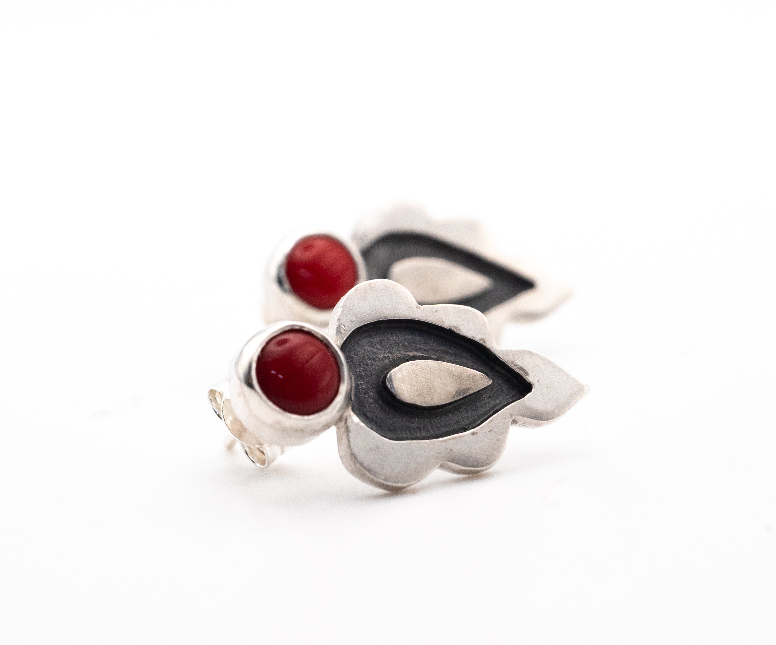 κοσμηματα με κοκκινη πετρα σκουλαρικια για γυναικες απο ασημι 925