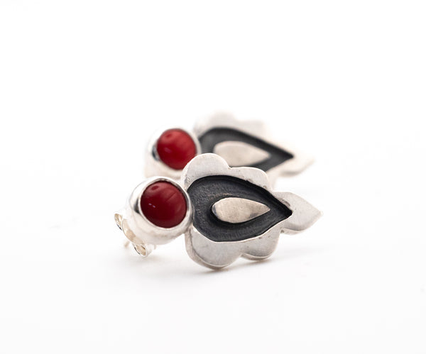 κοσμηματα με κοκκινη πετρα σκουλαρικια για γυναικες απο ασημι 925