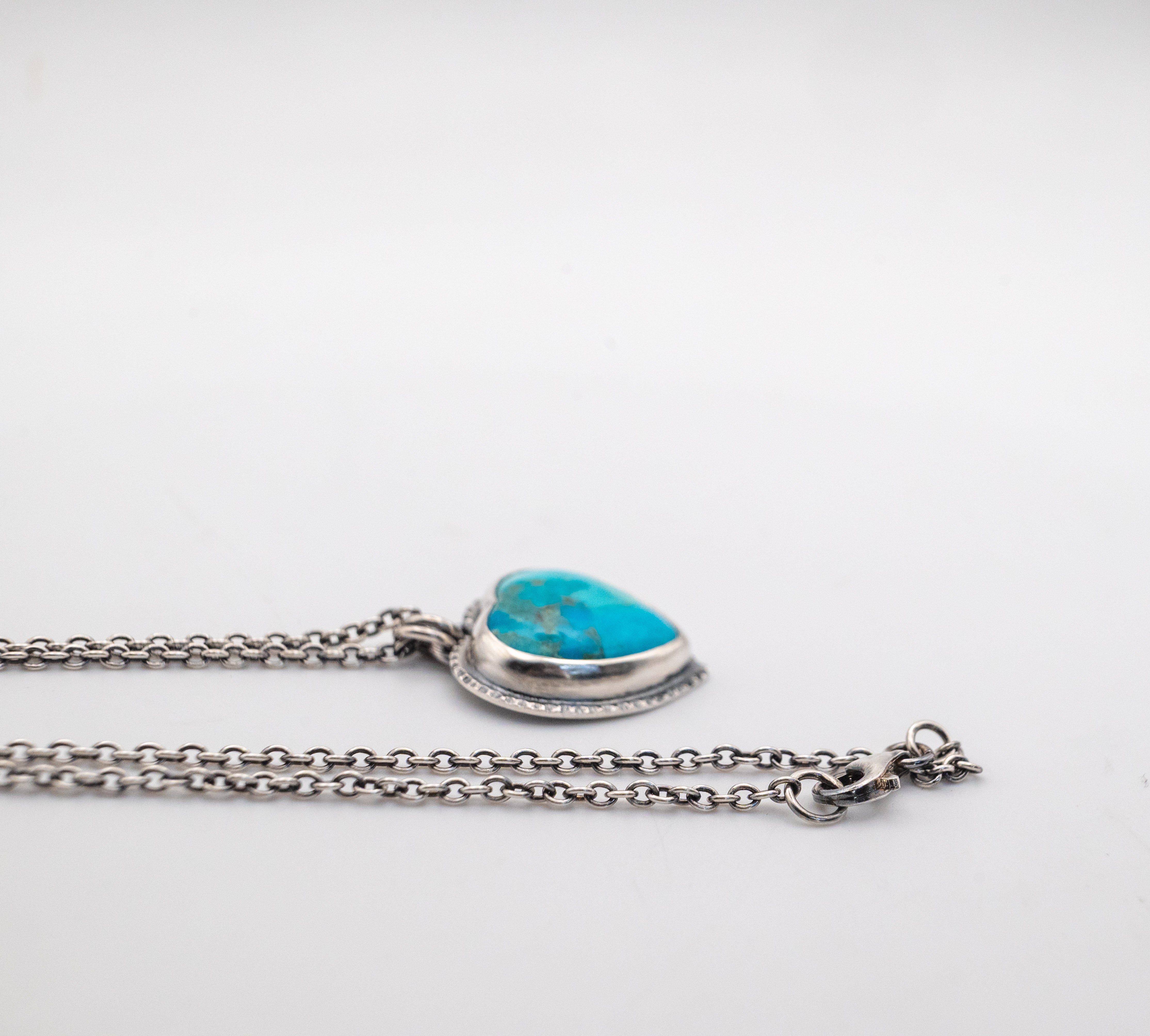 ασημενιο χειροποιητο κολιε mohave τουρκουαζ