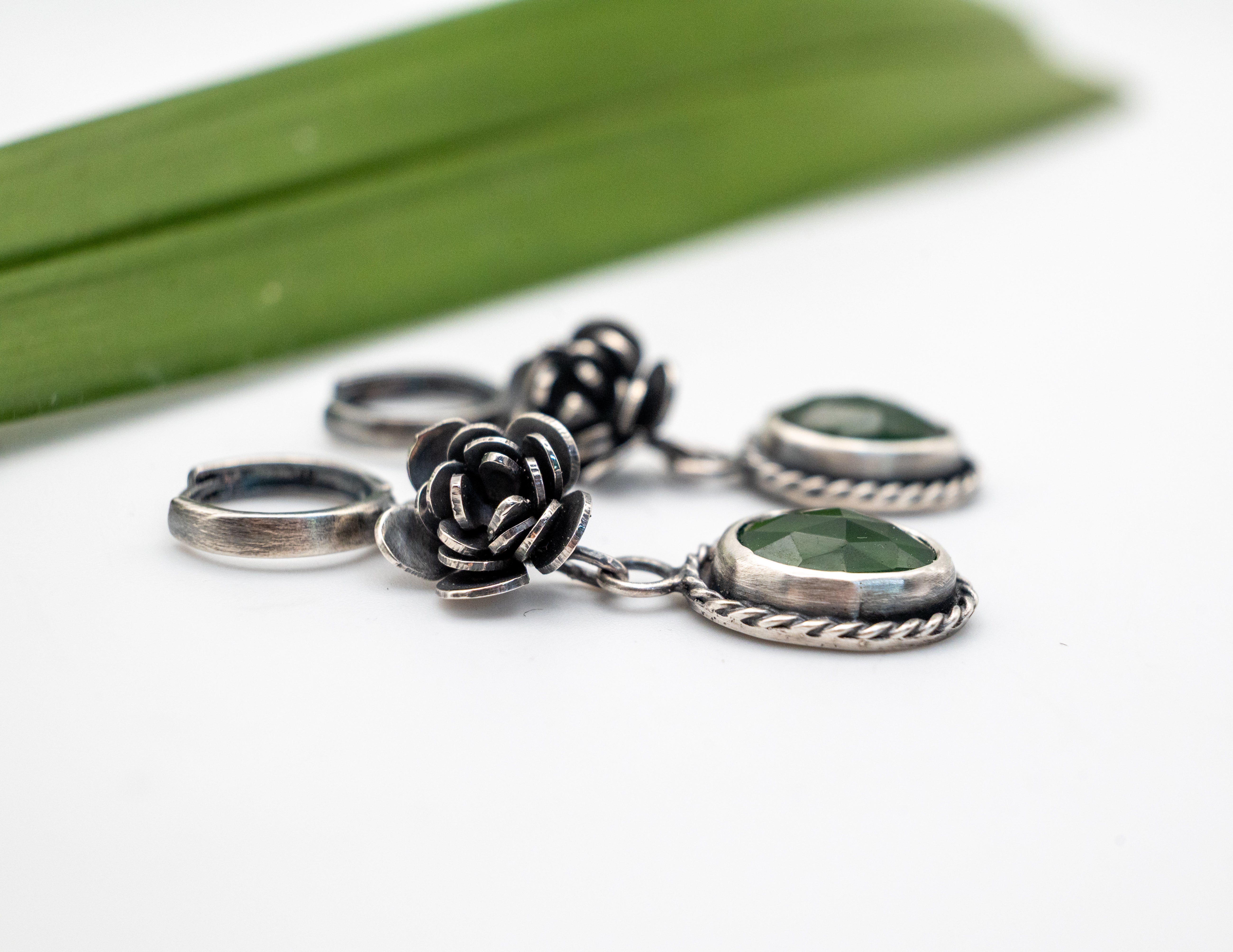 χειροποπιητα κρεμαστα σκουλαρικια απο ασημι