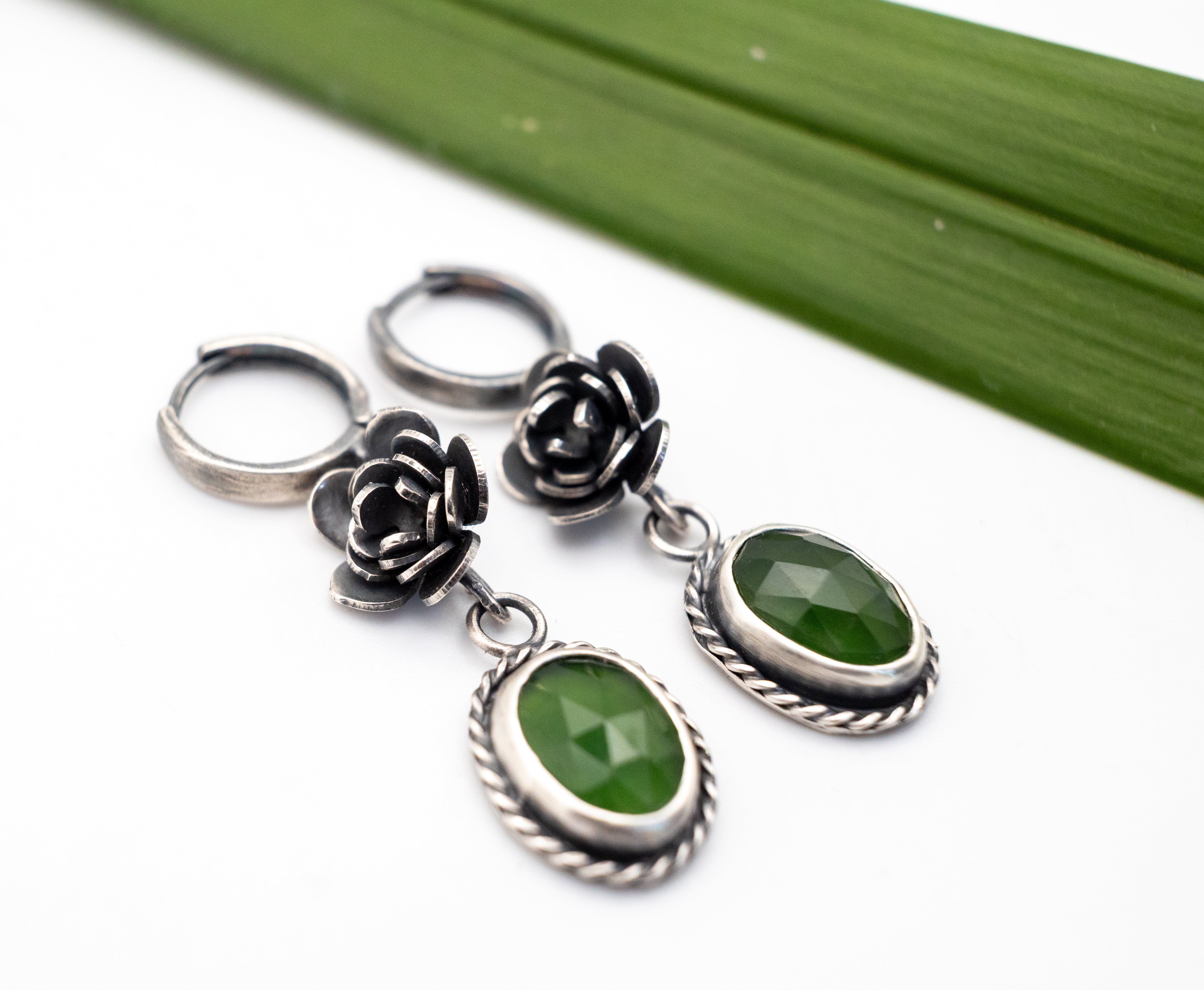 ασημενια σκουλαρίκια boho κρεμαστα χειροποιητα