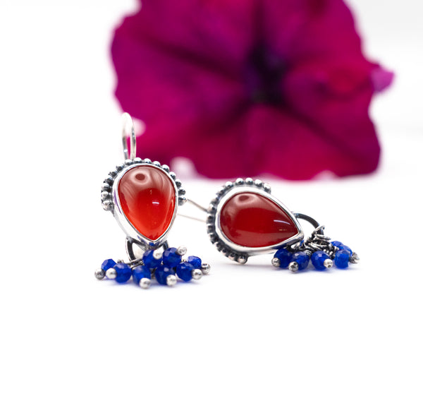 Σκουλαρίκια με φυσικές πέτρες