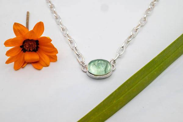 κολιε αλυσιδα με ημιπολύτιμες πετρες χειροποιητα boho