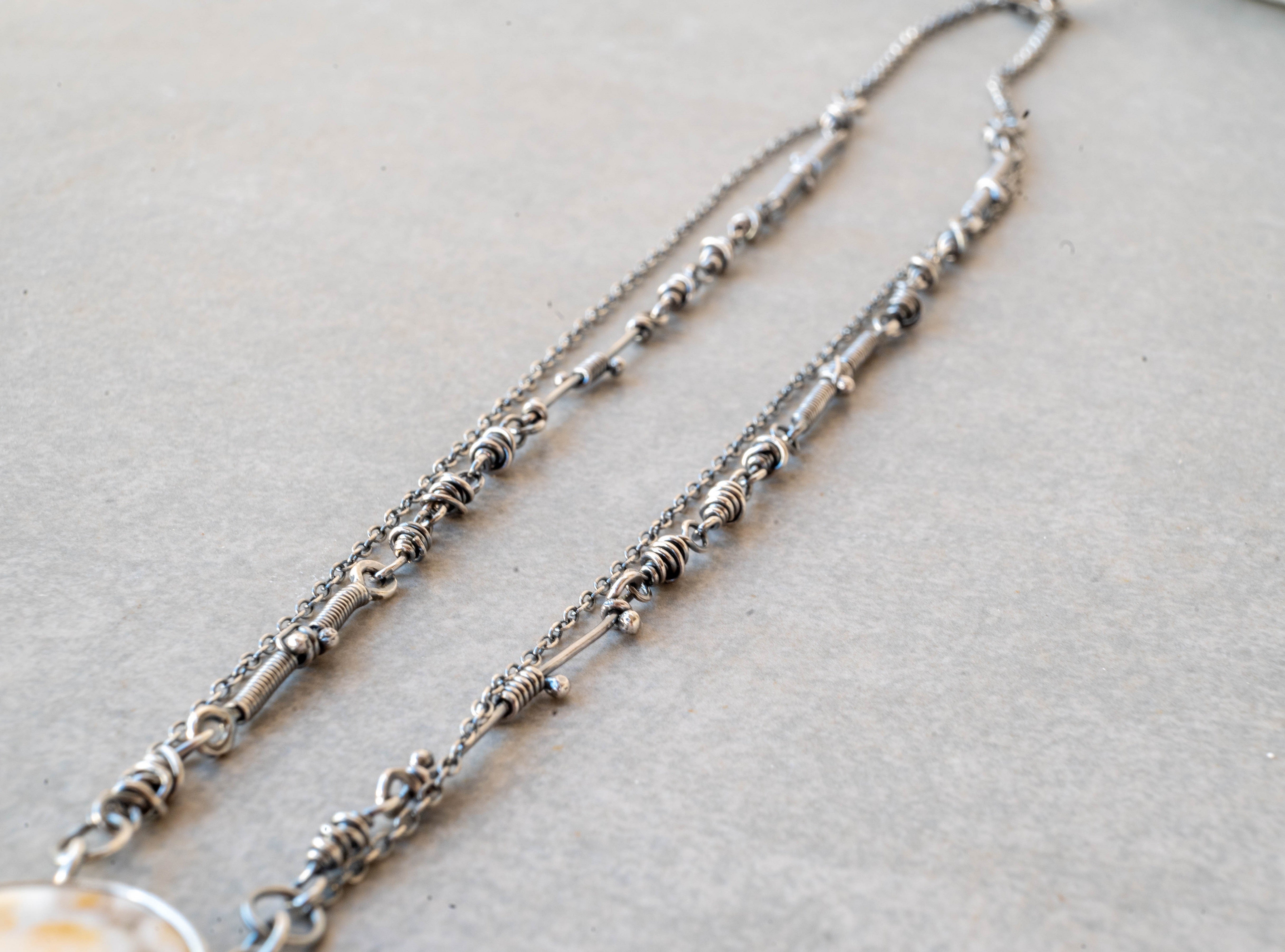 χειροποίητη αλυσίδα ασημενια